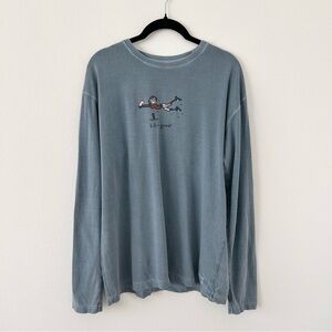 Life is Good Football Player Long Sleeve Tee